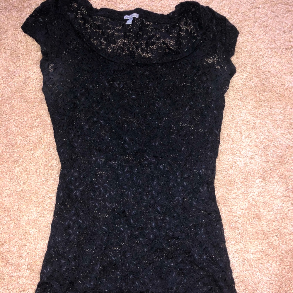 Black lace Charlotte Russe top